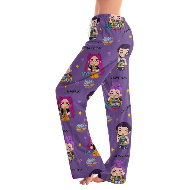 De*mon Hun%ters Pajama Pants for Women Comfy Stretch Lounge Pants, POP Women’s Soft Casual Pjs Sleep Bottoms XL