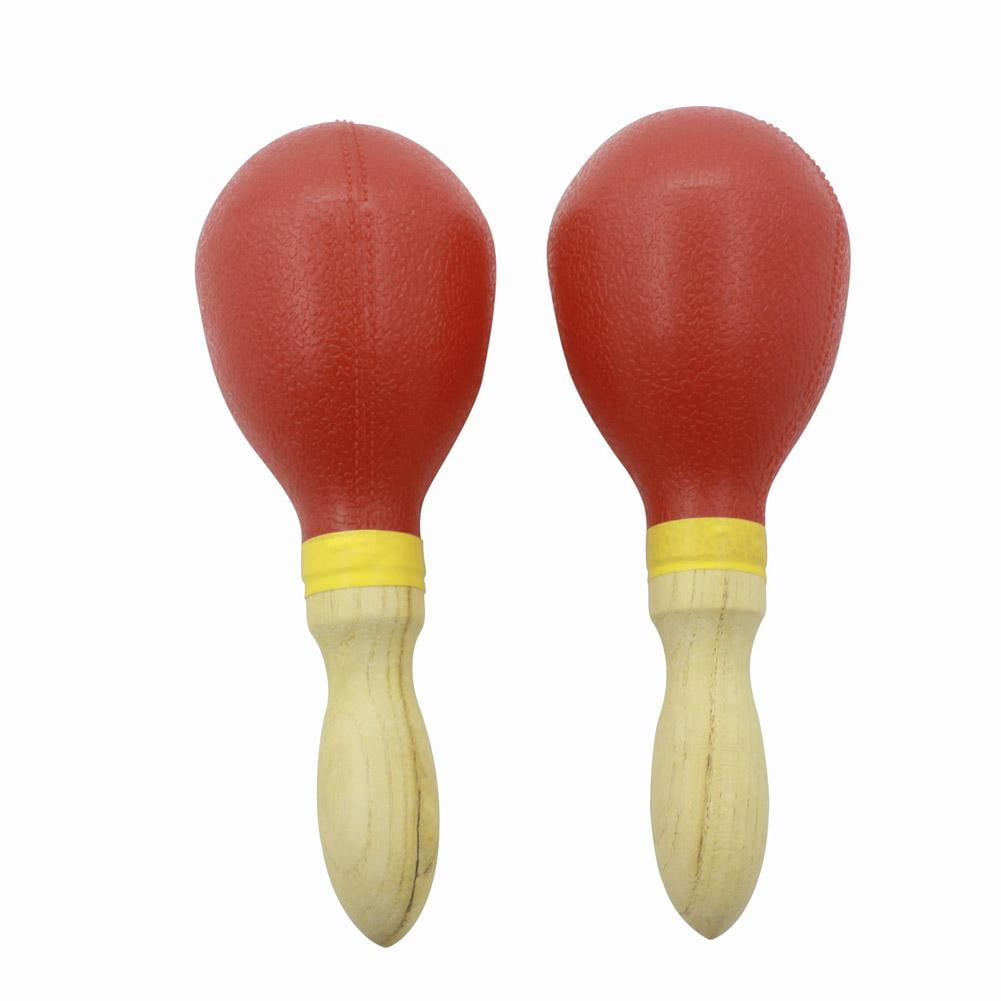 LYUMO 2Pcs Portable Plastic Maracas Shakers Sand Hammer Rattles Percussion Musical Toy