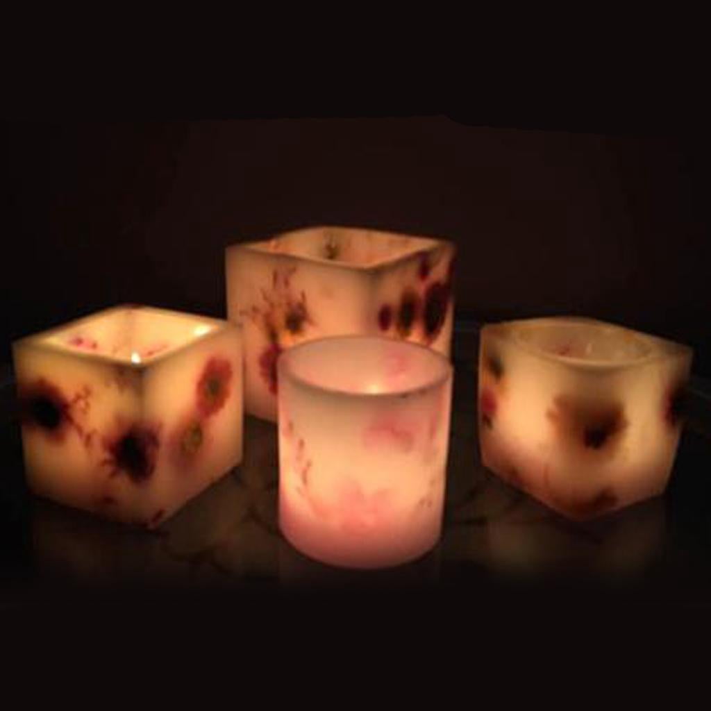 2 Pack Hollow Square Candle Candle Making For DIY Scented Candles Dried Flower Candles Tealight Candle Holders Container