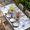 Light Purple, variant on Purple Flowers Table Cloths for 4 Foot Rectangle Tables, Weeping Spring Floral Truck Butterfly Wooden Patio Waterproof Elastic Fitted Tablecloths, Washable Rectangular Table Cover for Camping