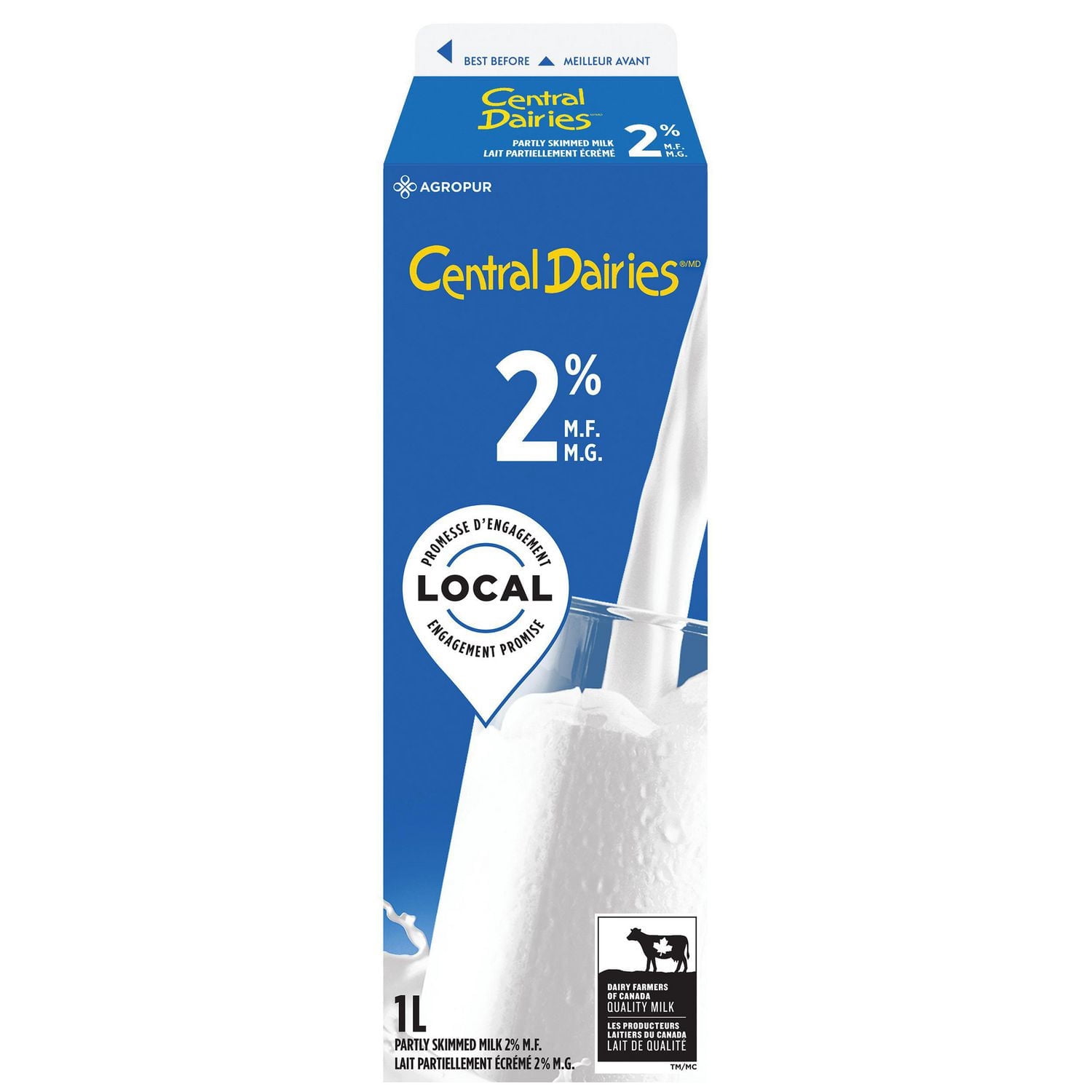 Central Dairies Partly Skimmed 2% Milk