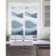 thumbnail image 2 of Window Privacy Film Blue Aqua Ombre Stripe Stained Glass Window Film Decorative Sun Block Window Cover Modern Art Abstract Moire Wave Window Clings Static Adhesive Sticker for Bathroom 17.7"x39.3", 2 of 7