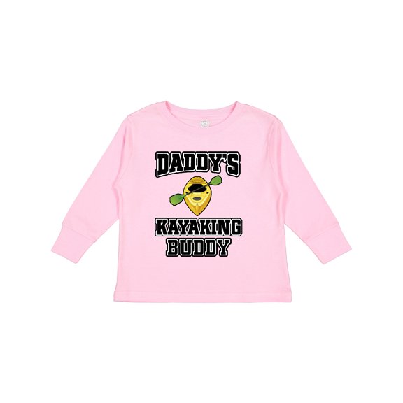 Inktastic Kayak Gifts Daddy Kayaking Buddy Boys or Girls Long Sleeve Toddler T-Shirt
