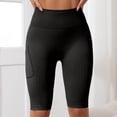 thumbnail image 3 of Workout Pants Compression Leggings for Women Seamless High Waist Yoga Shorts for Lifting Workout Shorts with Pockets for Fitness Running, 3 of 5