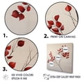thumbnail image 3 of Designart "A Minimalist Dreamscape Of Leafy Garnet Grace I" Leaves Floater Framed Wall Decor, 3 of 5