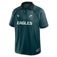 thumbnail image 4 of Men's Fanatics Midnight Green/Black Philadelphia Eagles Homerun Raglan V-Neck Polo, 4 of 5