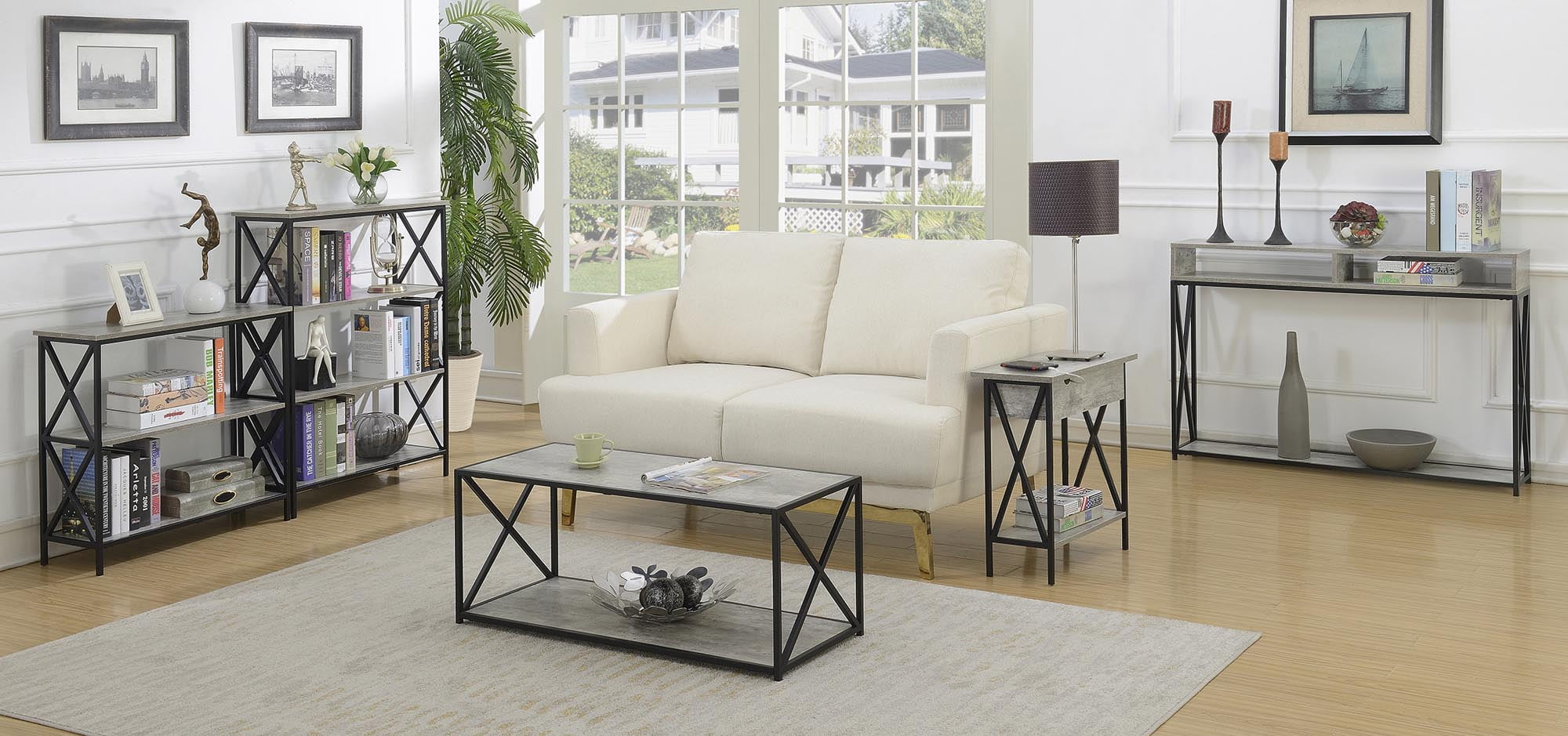 Convenience Concepts Tucson 3 Tier End Table, Faux Birch