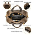 thumbnail image 7 of Contact‘s Handmade Leather Travel Duffel Bag, Airplane Underseat Carry On Bags, Coffee, 7 of 7