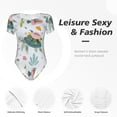 thumbnail image 6 of Easygdp Turtle And Sea Life Women'S Waist-Cinching Short-Sleeved Onesie, Olastic Onesiet,Snaps At Bottom,Easy To Put On And Take Off - Medium, 6 of 9
