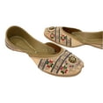 thumbnail image 4 of Women's Punjabi Jutti For Wedding Indian Shoes Gift For Her Ballet Flat Shoes Handmade Mojari Juti 
US 6/ EURO 36, 4 of 5