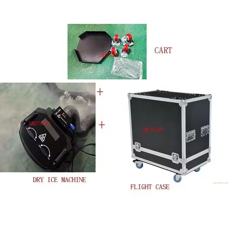 Stage Smoke Effect Equipment 3500W Low Fog Dry Ice Machine with Cart Flight Case