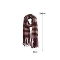 thumbnail image 5 of Harmtty Women Scarf Plaid Print Thickened Warm Long Shawl with Tassel Trim Versatile Winter Blanket Wrap Daily Wear, 5 of 8