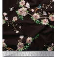 thumbnail image 1 of Soimoi Cotton Duck Fabric Leaves,Floral & Paradise Whydah Bird Print Sewing Fabric Yard 42 Inch Wide, 1 of 1