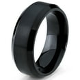 thumbnail image 2 of Black Titanium Ring Men's Brushed Wedding Band, Comfort Fit, 8mm, 2 of 3