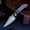 Black Carbon Fiber, variant on Kansept Fenrir Folding Pocket Knife 3.48'' Damascus Blade,Shred Carbon Fiber Handle,K1034V1