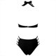 thumbnail image 3 of Gibobby Trajes de Natación para Mujer Traje de baño de malla sexy para mujer Traje de baño Monokini con cuello halter recortado de cuello(Negro,XL), 3 of 5
