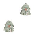thumbnail image 4 of Qarigey escolar de nailon con gran capacidad - para mujer de ocasión amplia aplicable escolar verde con colgante de insignia verde con insignia colgante 2Conjunto, 4 of 6