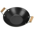 thumbnail image 3 of HLONK Steel Wok Pan Woks Stir Fry Pans Wood Handle Stainless Steel Pot, 3 of 10