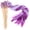 Purple, variant on 25 Pack Fairy Wands, Ribbon Lace Fairy Wands with Bells, Decorative Silk Stick with Streamers for Wedding Birthday Party, Pretty Pentagram Ribbon for Girls