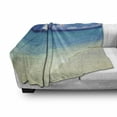 thumbnail image 3 of Nautical Soft Flannel Fleece Throw Blanket, Exotic Tropic Beach in Philippines Island Horizon Summer Paradise Concept, Cozy Plush for Indoor and Outdoor Use, 50" x 60", Turquoise Cream, by Ambesonne, 3 of 6