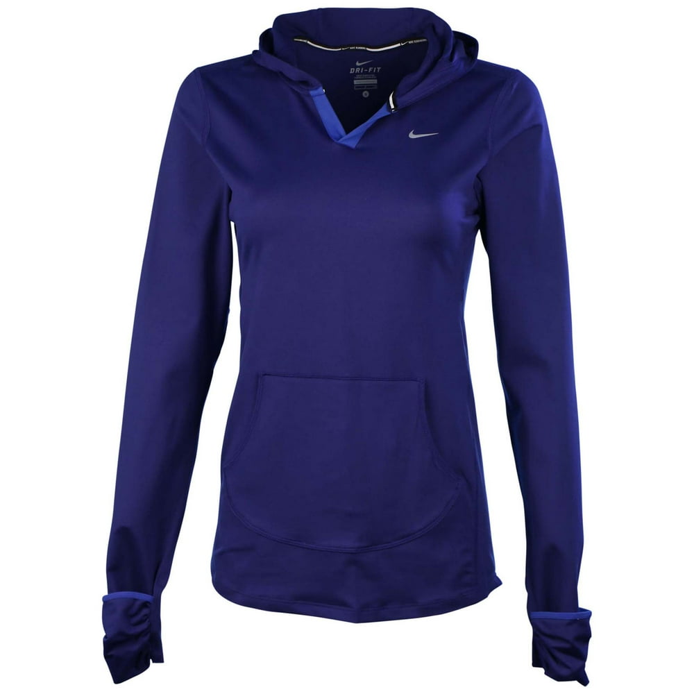 Nike Women's Dri-Fit Element Running Hoodie-Deep Royal - Walmart.com - Walmart.com