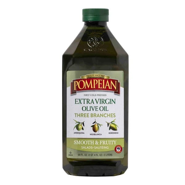 Pompeian Three Branches Extra Virgin Olive Oil, 2 L