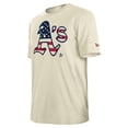 thumbnail image 2 of Men's New Era Cream Athletics Americana Flag Fill T-Shirt, 2 of 3