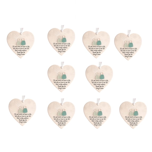 Heart Shaped Sea Glass Friendship Decor 8Cm Flat Acrylic 10 Pack For Ornaments