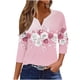 thumbnail image 1 of Blusas para las Mujeres Casual Impreso 3/4 Mangas V-Cuello Botón Ocio Top Blusa Tops para las Mujeres, 1 of 6
