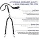 thumbnail image 3 of Double Dog Leash, Double Dog Leash With Reflective Hook, Two Adjustable Dog Leashes, Tangle Free 360 Rotation, Bungee Jumping Design, 23 Inch Foldabl, 3 of 3