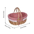 thumbnail image 2 of Clearance Sale! Wicker Picnic Sundries Photography Props With Handle Storage For Wedding Holiday Gardening Hiking Food Storage Practical Home Decor 10.2" X 9.8" X 7.9", 2 of 6