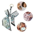 thumbnail image 3 of Unique Bargains 1 Pc Cute Bow Print Bag Charm Decorative Keychain Blue Green, 3 of 5