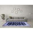 thumbnail image 3 of Ahgly Company Indoor Round Oriental Blue Traditional Area Rugs, 6' Round, 3 of 4