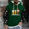thumbnail image 2 of KeShDi Christmas Long Sleeve Shirts for Men Casual Fashion Hooded Sweatshirts Round Neck Print Pullover Long Sleeve Sweatshirt Green XL, 2 of 5
