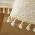 thumbnail image 4 of Nappe Style Français Floral Pastoral Marguerite Nappe de Bureau en Coton et Lin Nappe de Table Basse, 4 of 7