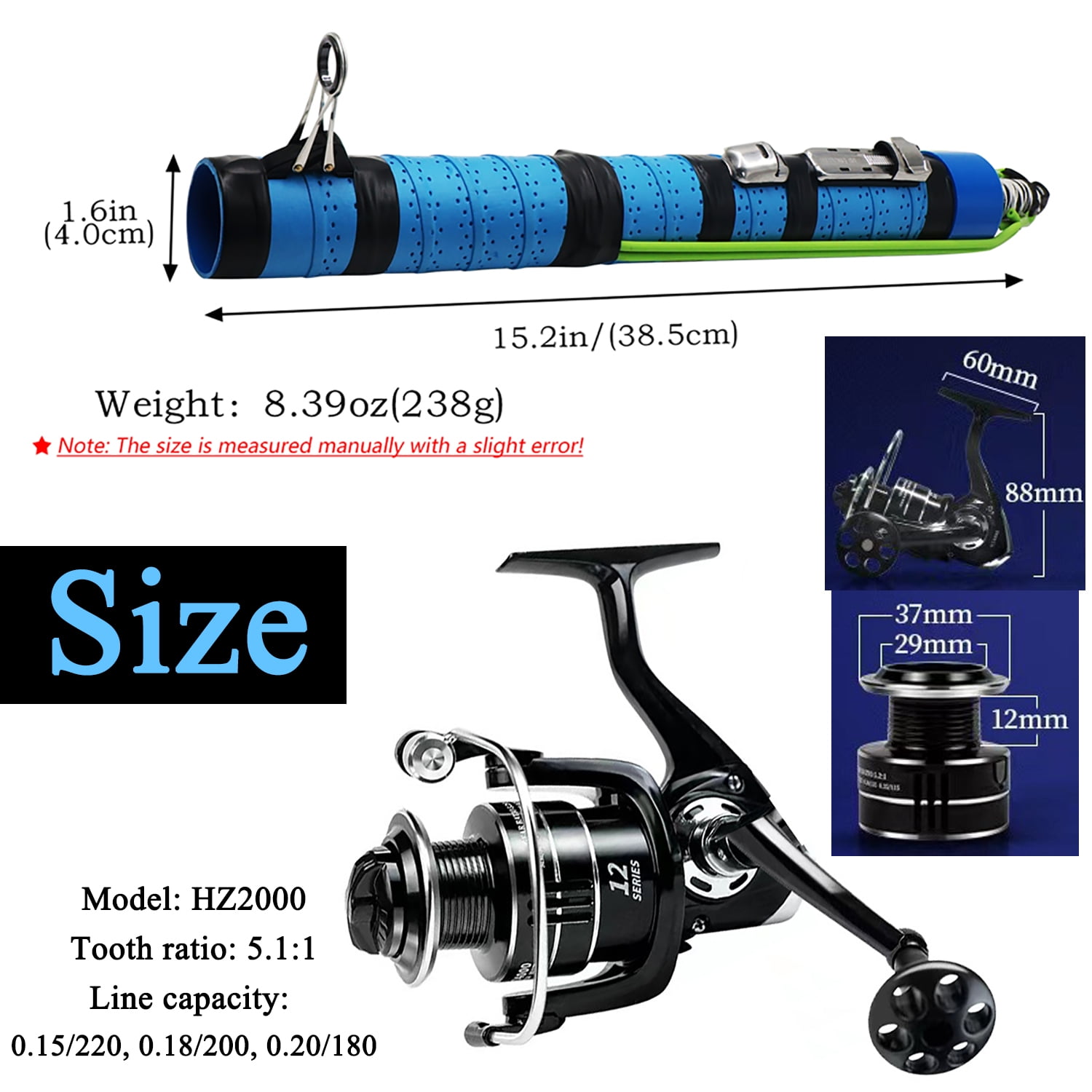 Clianle Catapult Fishing Rod, Portable Shooting Bait Fishing Tool, Excellent Equipment for Wilderness Hunting