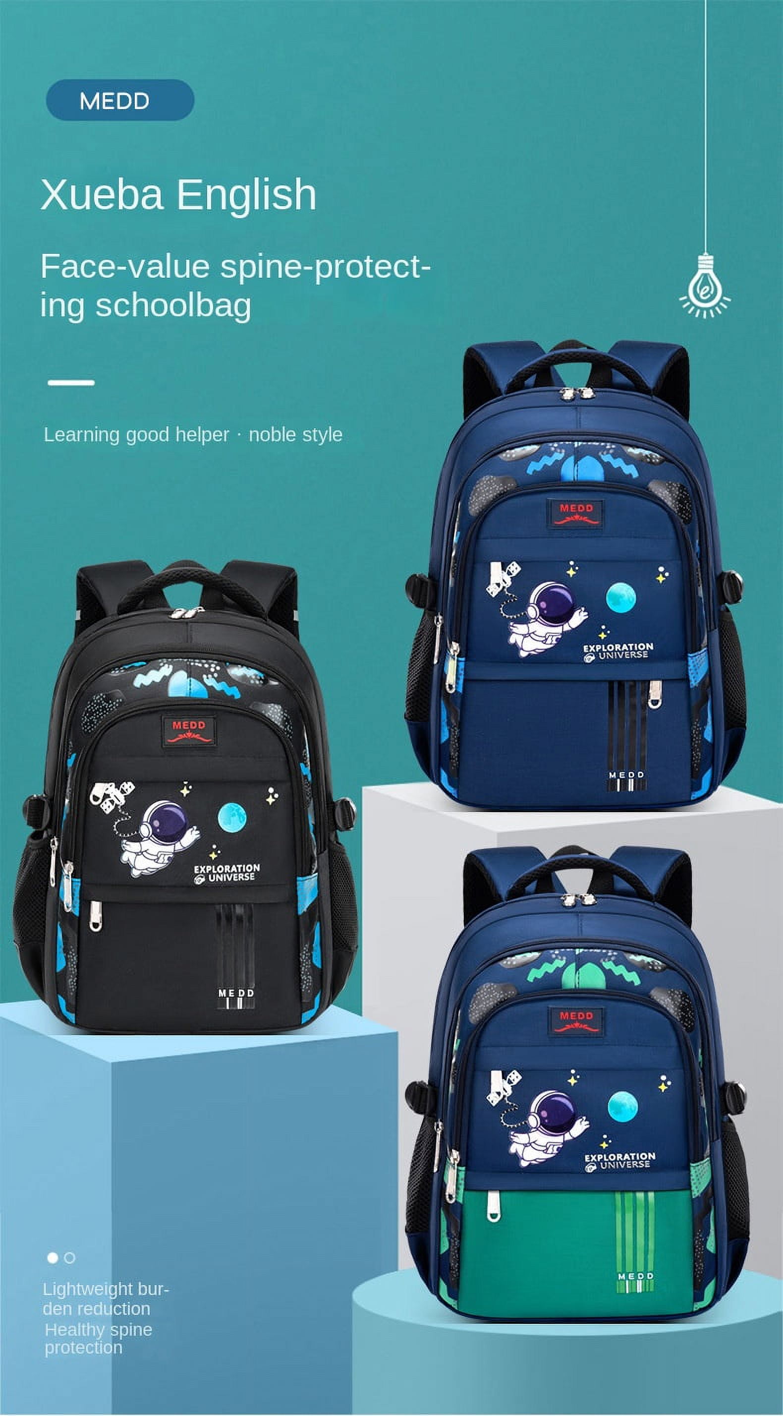 Backpack for Boys,Kids School Backpack ,Astronaut Lightweight Preschool Bookbag for Elementary Middle School(Black)