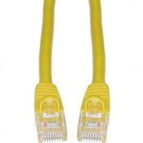 Cat6 Ethernet Cable, 24AWG, RJ45 Gold Plate Connector, ETL, 4 Pair Stranded Copper, Snagless Mold Boot Unshielded Twisted Pair (UTP) Internet Network Patch Cable, 2 Foot, Yellow, CableWholesale