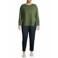 thumbnail image 3 of JD Plus Size Denim Pull on Unhemmed Skinny Jeans, 3 of 5
