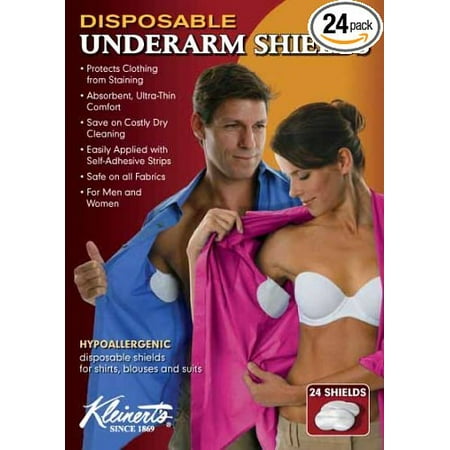Kleinert’s Disposable Peel & Stick Absorbent Underarm Sweat Shields. 24 PADS (12 Pair) Style # MW-4903. Measures 5