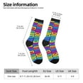 thumbnail image 2 of Rocae Cassette Tapes for Adult Socks Casual Athletic Stretchy Loose Socks for Women Men Non-Slip Middle Tube Socks, 2 of 6