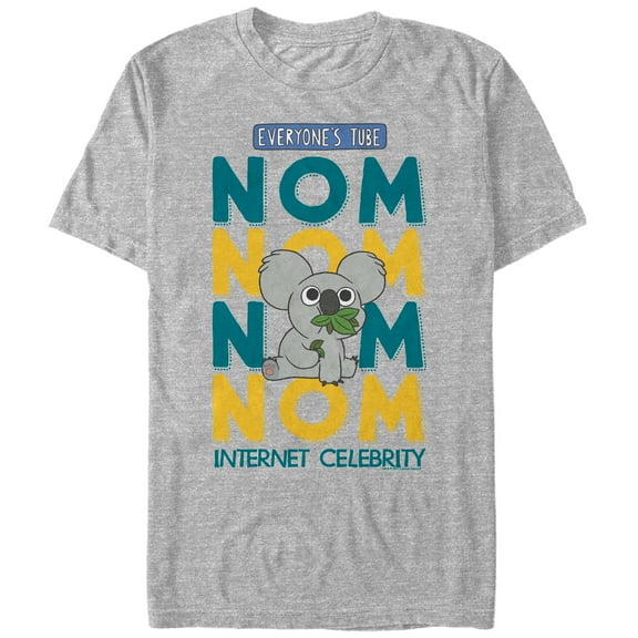 Men's We Bare Bears Nom Nom Koala Internet Celebrity  Graphic Tee Athletic Heather 3X Large