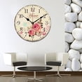 thumbnail image 5 of Productos de reloj de pared Reloj de madera simple retro Decoración de pared Relojes redondos, 5 of 5