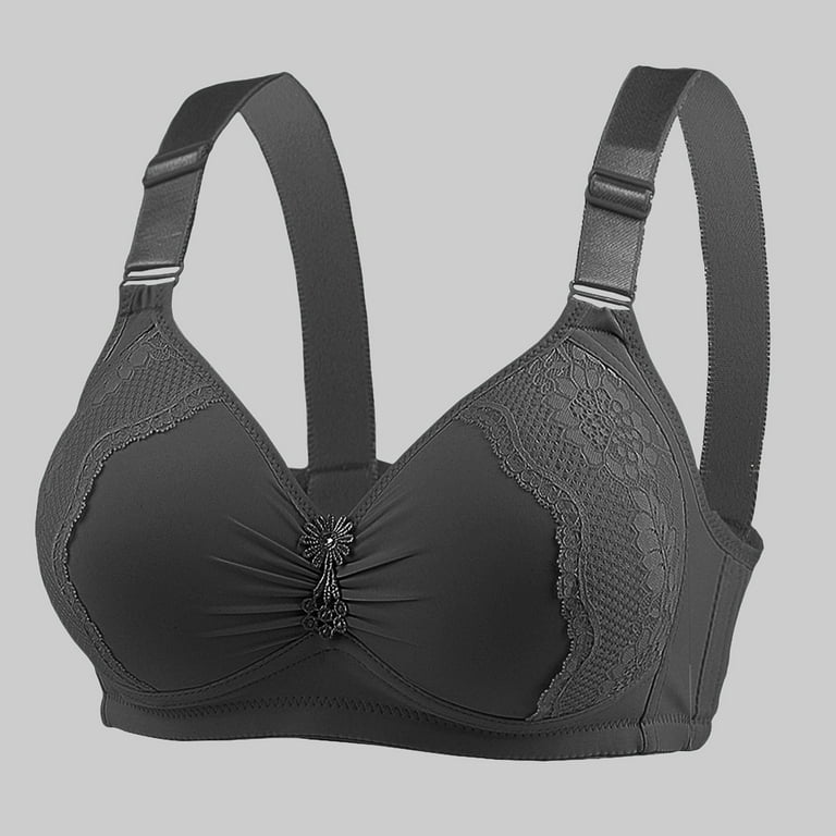 2023 Summer Savings! Bras for Womens,loopsun Ladies Traceless Comfortable  No Steel Ring Lace Breathable Gathering Bra Woman Underwear 
