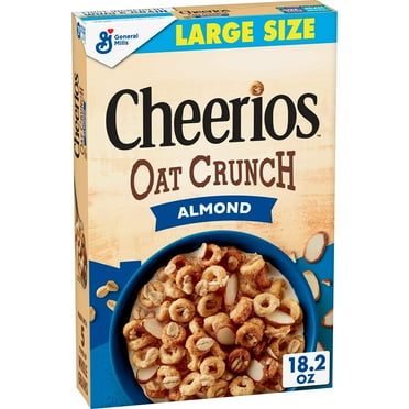 Cheerios Oat Crunch Almond Breakfast Cereal, 18.2 oz Box (Pack of 14)