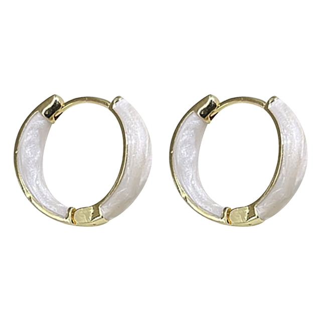 Fwttom Hoop Earrings Temperament Fashion Versatile High-End Earrings Spring Small and Fresh