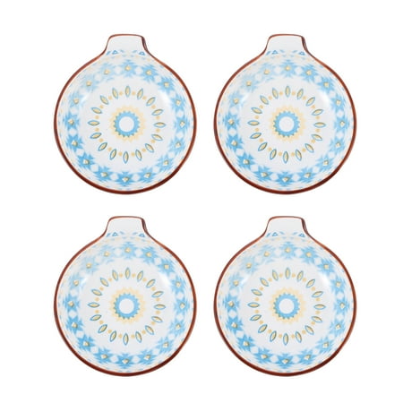 

4pcs Ceramic Seasoning Dishes Small Plates Flavor Sauce Dishes With Handle