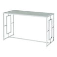 thumbnail image 3 of Furniture of America Lark Waterfall Pattern Glass Top and Metal Chrome Sofa Table, 3 of 7