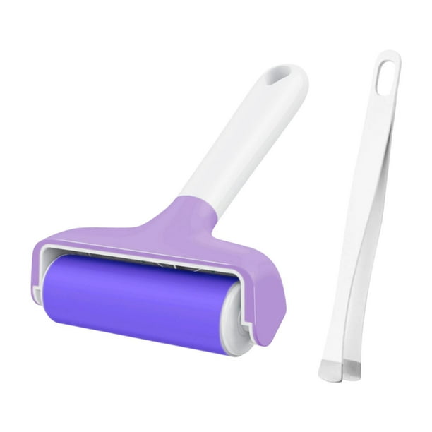 Rodillo Brayer para transferencia de calor de camisetas, herramienta Brayer, herramienta para manualidades, punta ancha Púrpura