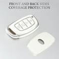thumbnail image 3 of OFFCURVE Car Key Fob Cover for Hyundai, TPU Key Fob Case Holder for Hyundai Elantra Tucson Sonata Elantra GT Ioniq 4 Buttons Smart Key Protector, White, 3 of 6